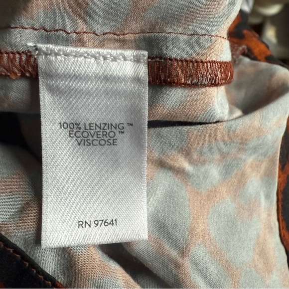 J Jill Women Blouse Top Plus Size 2X Copper Leopard Witchy Whimsy Goth - Picture 6 of 7